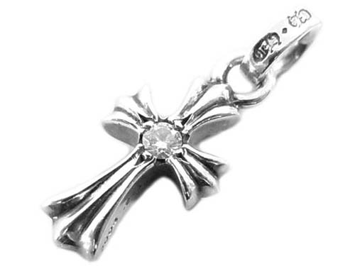 クロムハーツ CRS BBYFAT DIA ベビーファット 両面ダイヤ ペンダントトップ シルバー