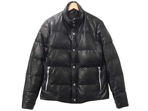 国内正規店原本付属 CHROME HEARTS クロムハーツ STFF LTHR VJ ジャパンフィット ダウンジャケット