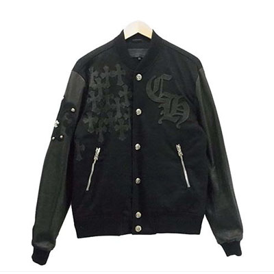 レターマン セメタリークロスパッチレザースタジャン 画像