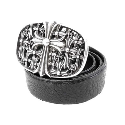 クロムハーツ セメタリー クロス バックル レザーベルト 画像