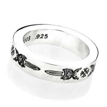 クロムハーツ CHROME HEARTS  6mmスペーサー リングダガープラス画像