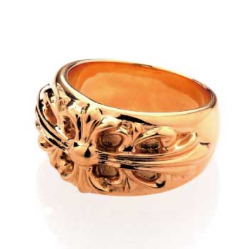 クロムハーツ CHROME HEART K22 フローラルクロスリング画像