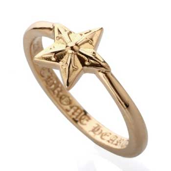 クロムハーツ CHROME HEART K22 バブルガムリング w/スター画像