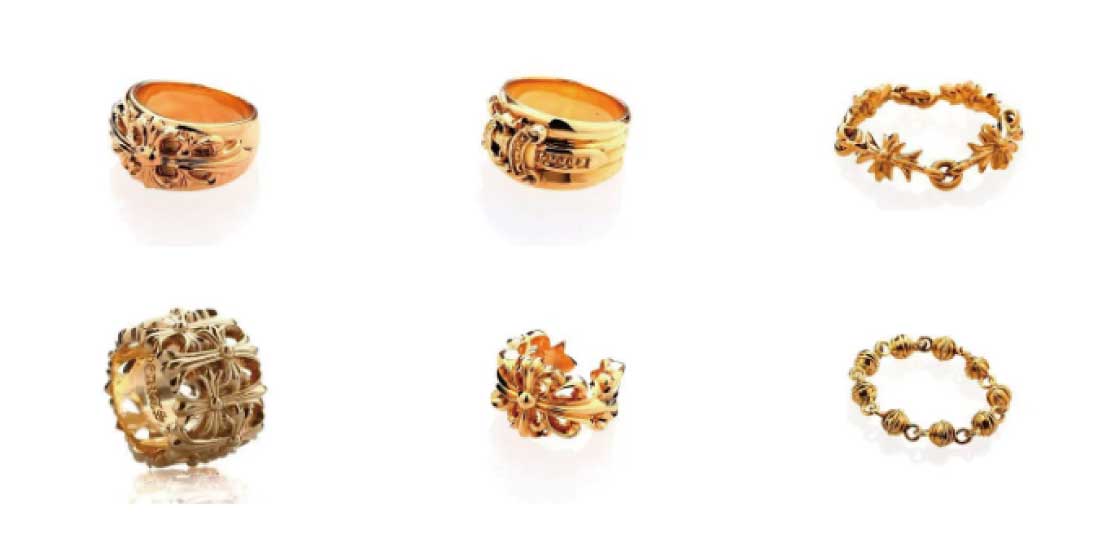 クロムハーツゴールドの純度について画像