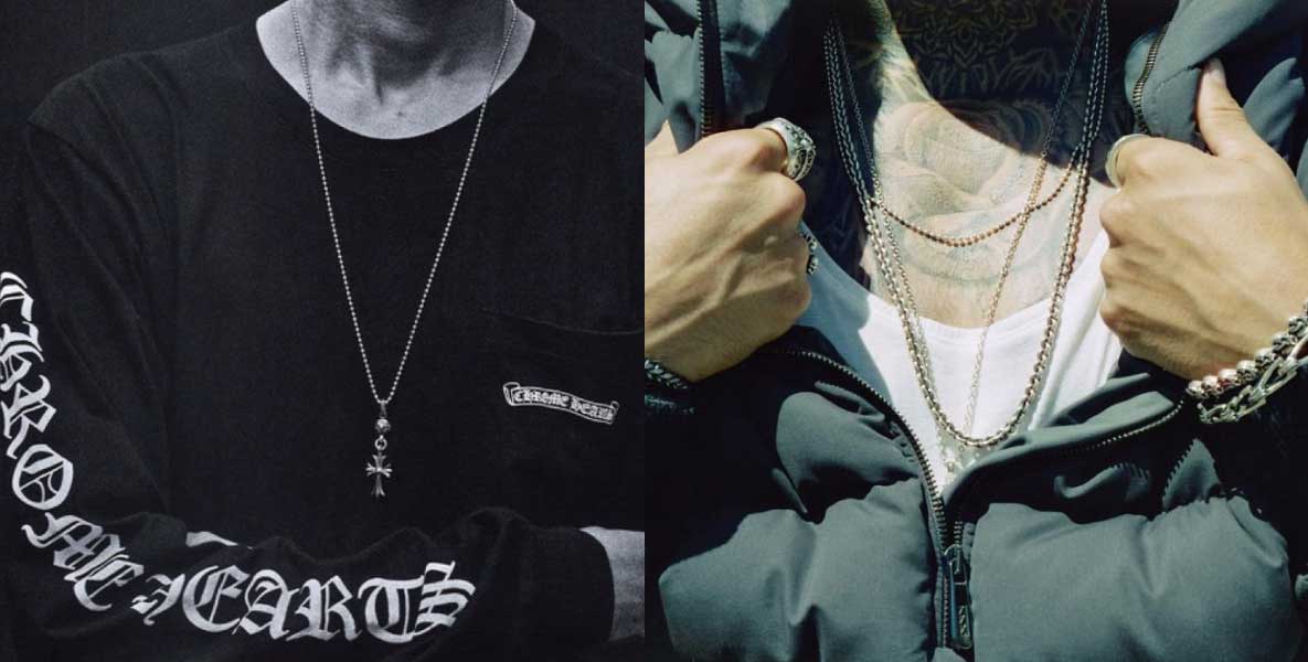 シルバーネックレス着用例　画像