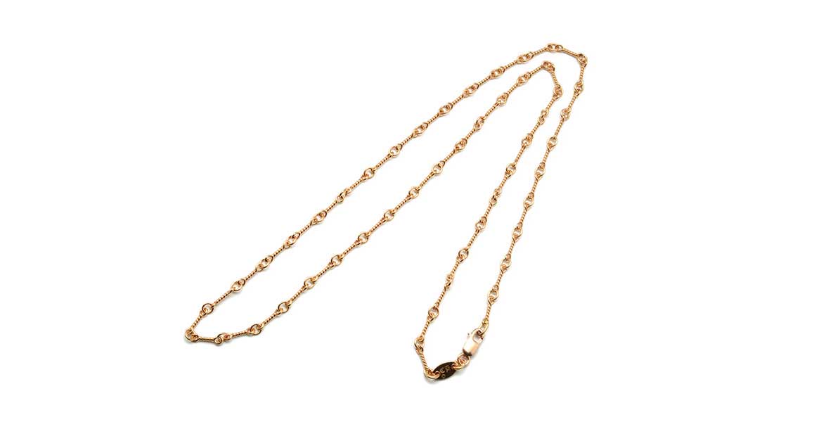 22Kゴールド ツイストチェーン ネックレス　画像