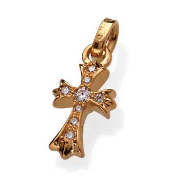 クロムハーツ CHクロスベビーファットチャーム K22 ダイヤモンドパヴェ　画像