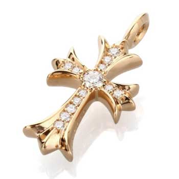 クロムハーツ タイニーCHクロスファットチャーム ダイヤモンドパヴェ K22 　画像